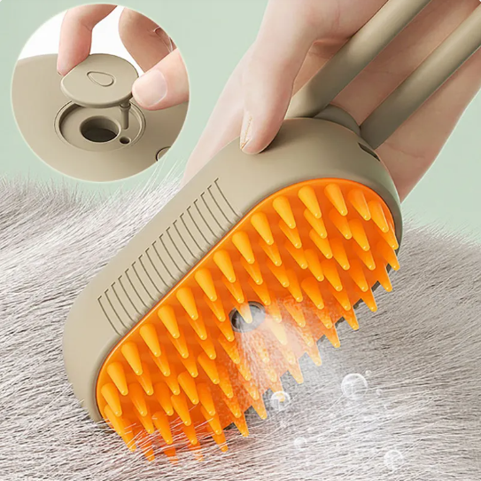 3-in-1 Steamy Spray Pet Grooming Brush