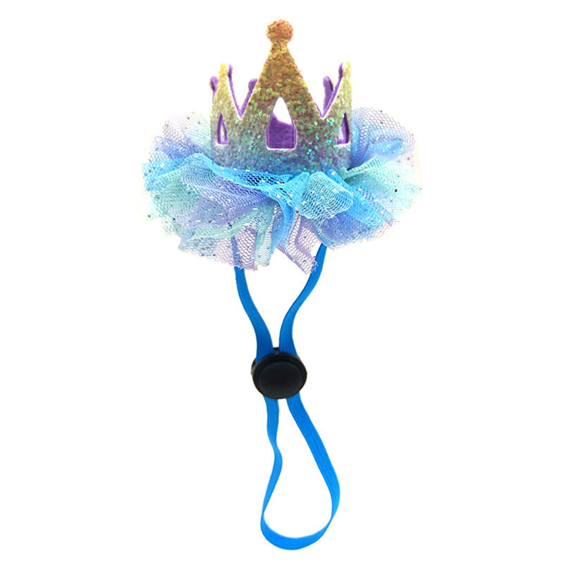 Pet Birthday Hat with Lace Crown