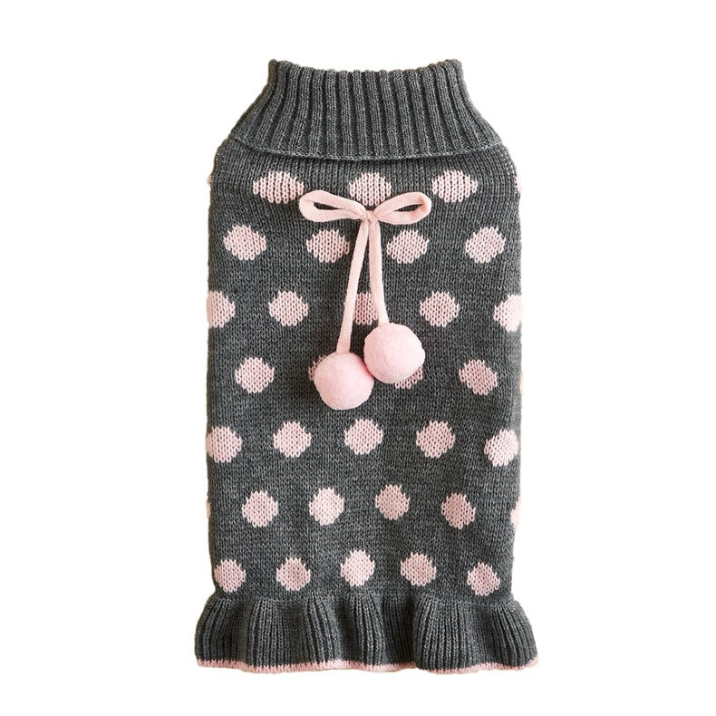 Lovely Polka Dot Cat Sweater