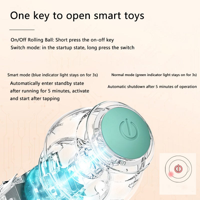 Interactive Smart Rolling Ball Toy for Cats